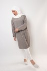 Triana crepe tunic pleated large size
