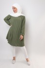 Triana crepe tunic pleated large size