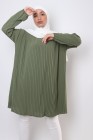 Triana crepe tunic pleated large size