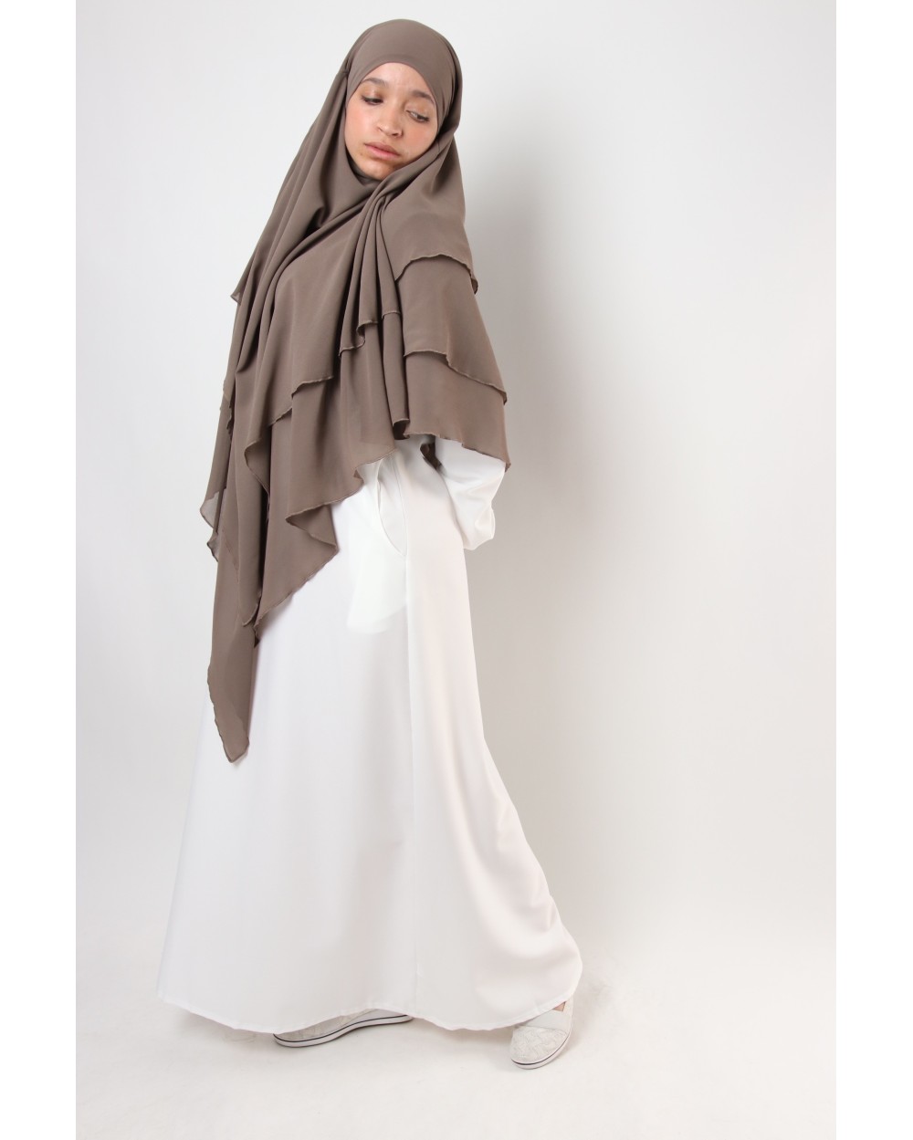Khimar 3 voiles mousseline