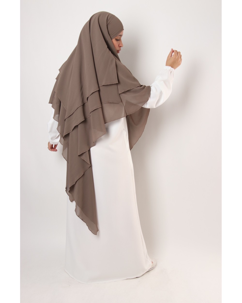 Khimar 3 voiles mousseline