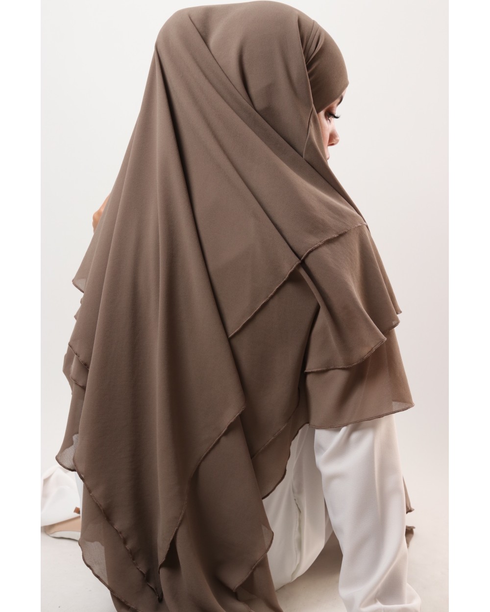 Khimar 3 voiles mousseline