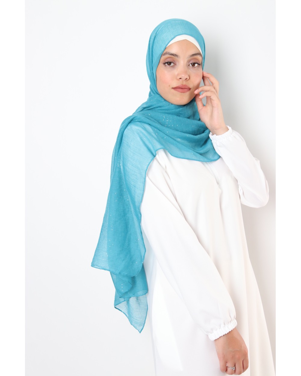 Rectangular glittery hijab