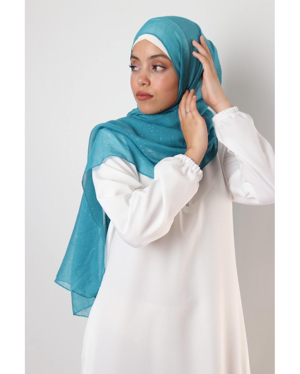 Hijab pailleté rectangulaire