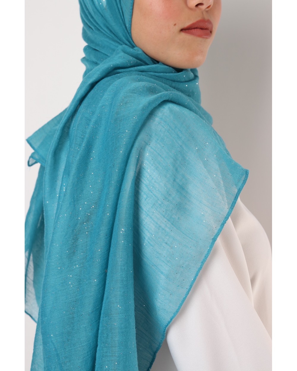 Rectangular glittery hijab