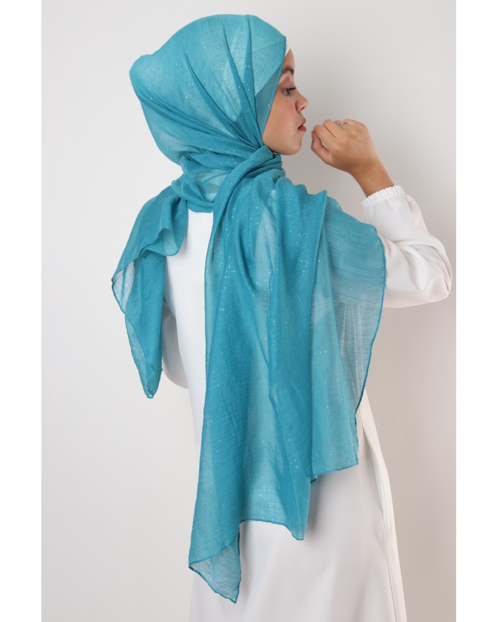 Rectangular glittery hijab