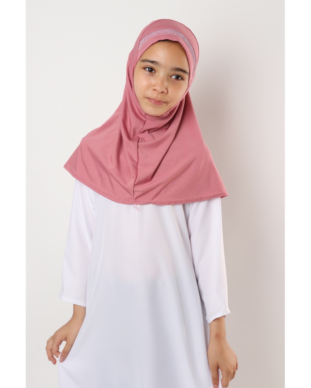 Hijab à enfiler pour fille paillettes