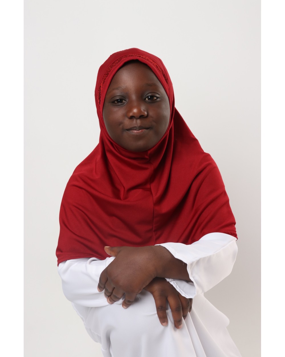 Hijab à enfiler pour fille paillettes
