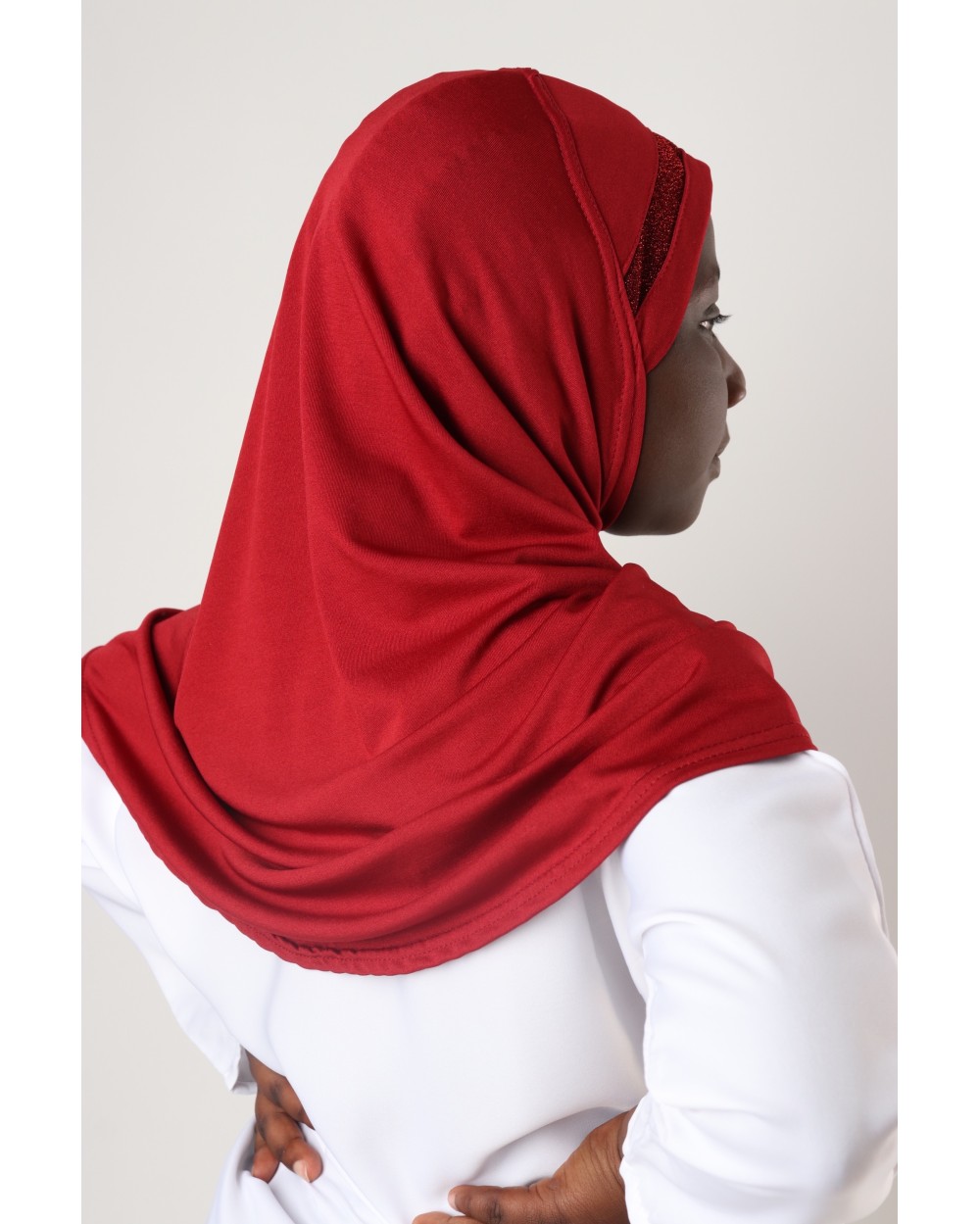 Hijab à enfiler pour fille paillettes