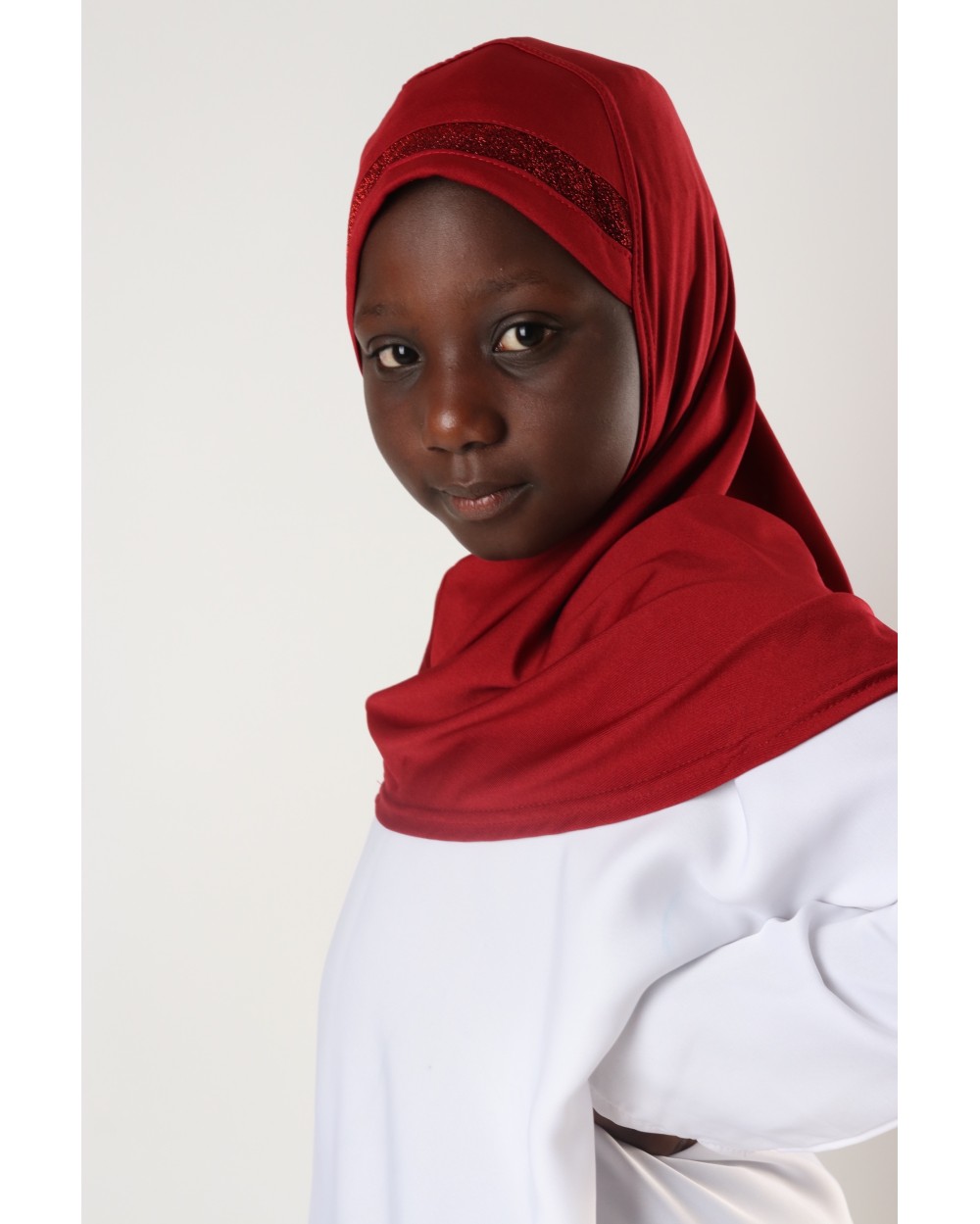 Hijab à enfiler pour fille paillettes
