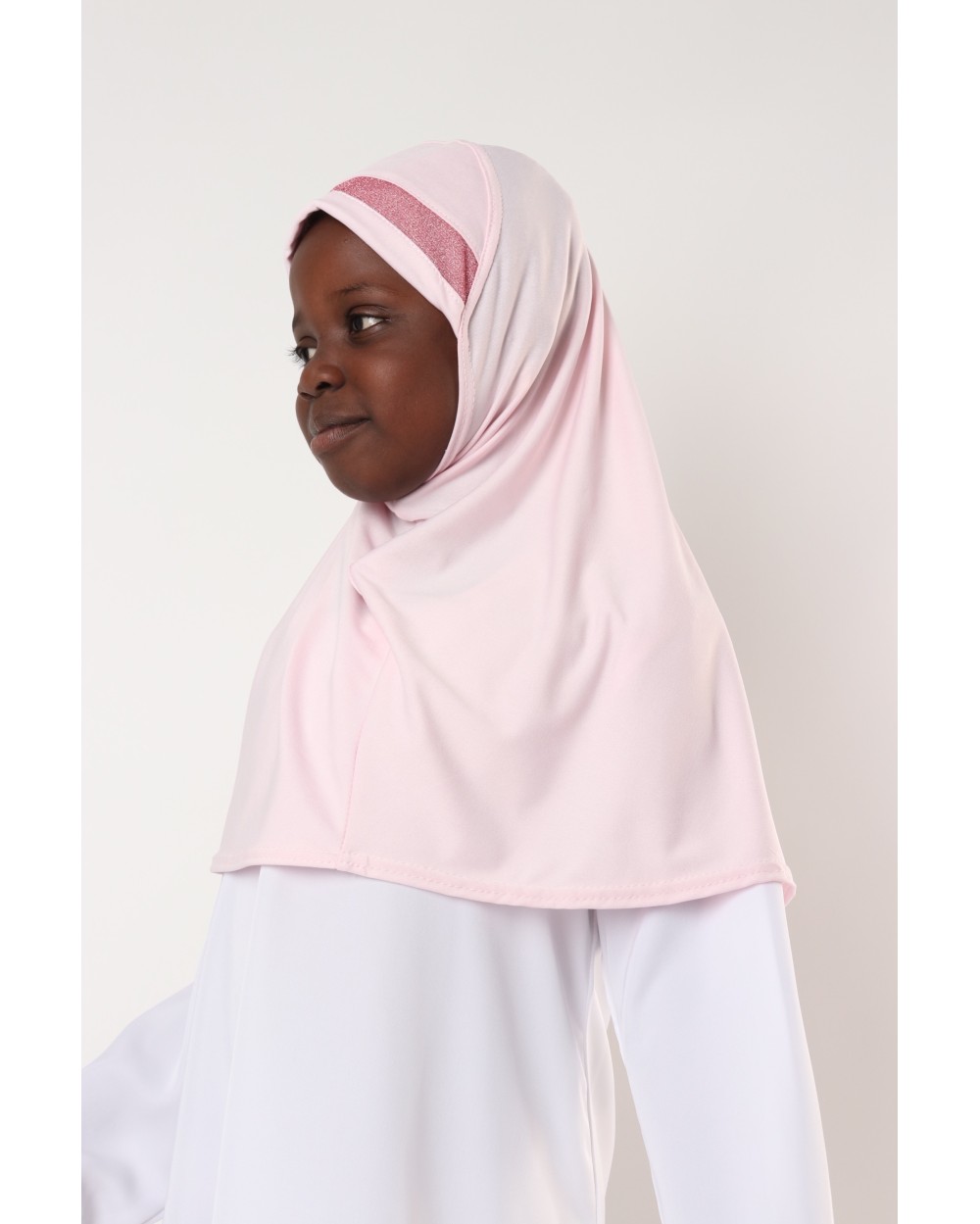 Hijab à enfiler pour fille paillettes