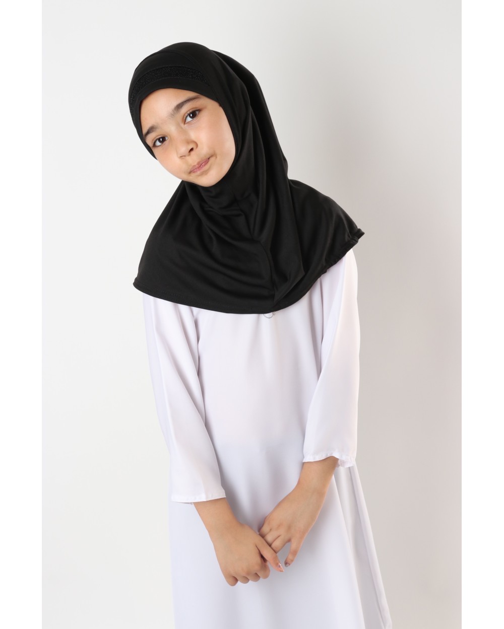 Hijab à enfiler pour fille paillettes