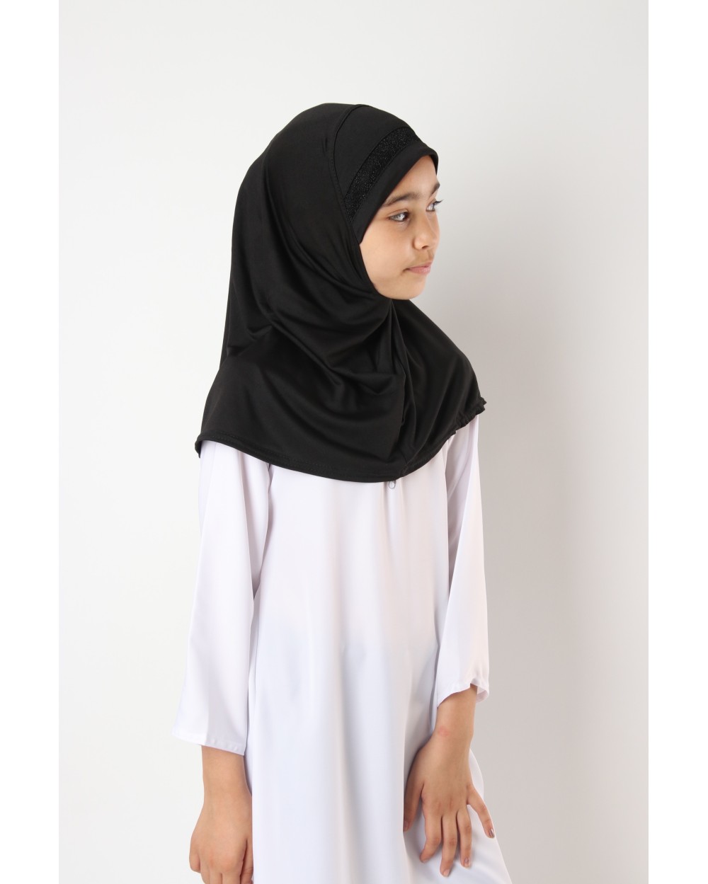 Hijab à enfiler pour fille paillettes