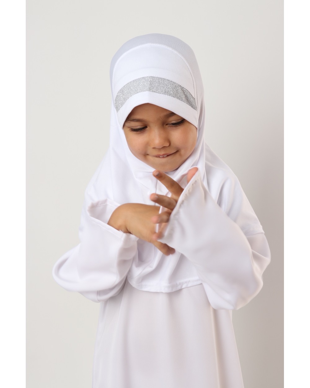 Hijab à enfiler pour fille paillettes