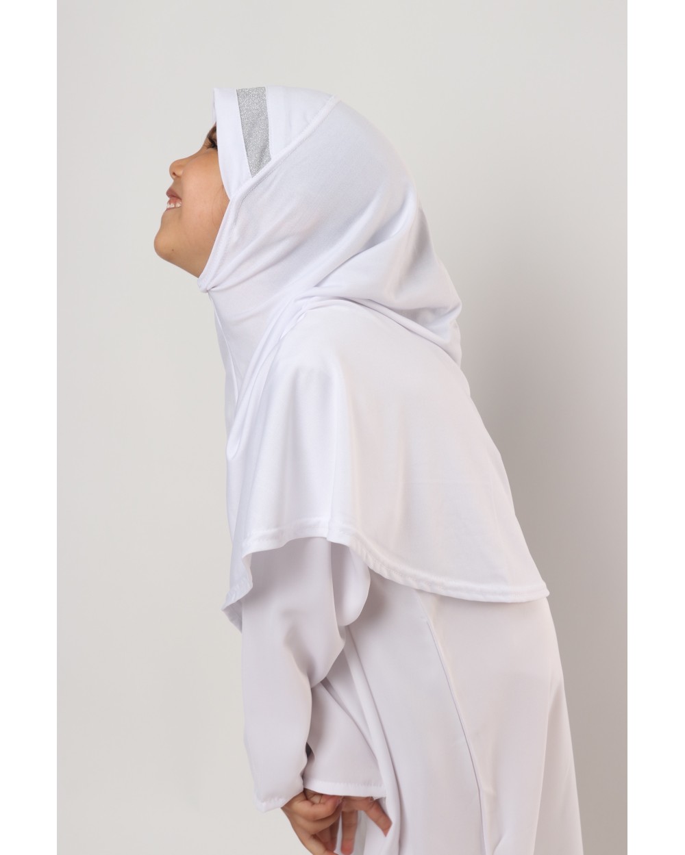 Hijab à enfiler pour fille paillettes
