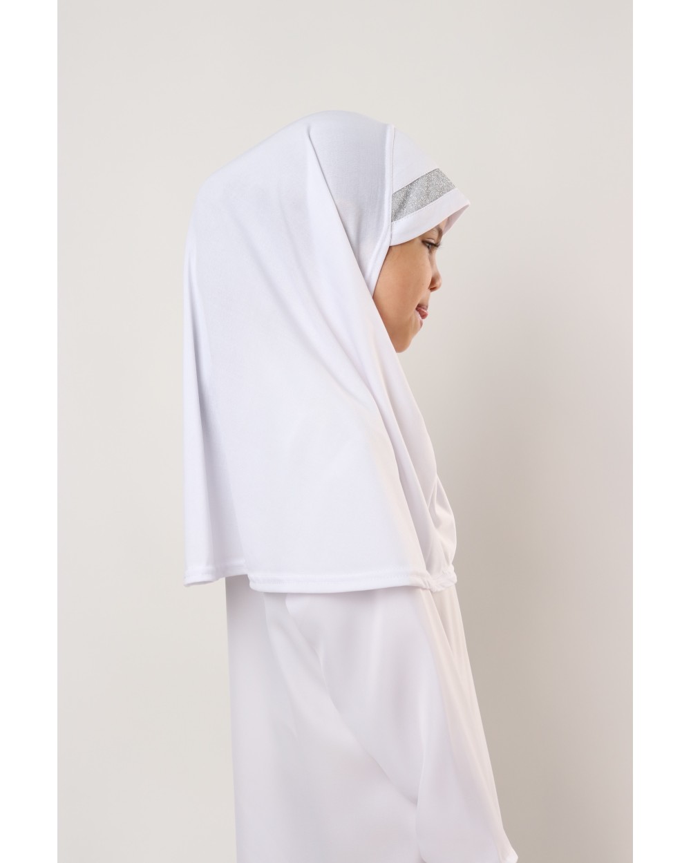 Hijab à enfiler pour fille paillettes