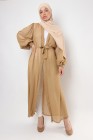 Plumetis kimono with balloon sleeves