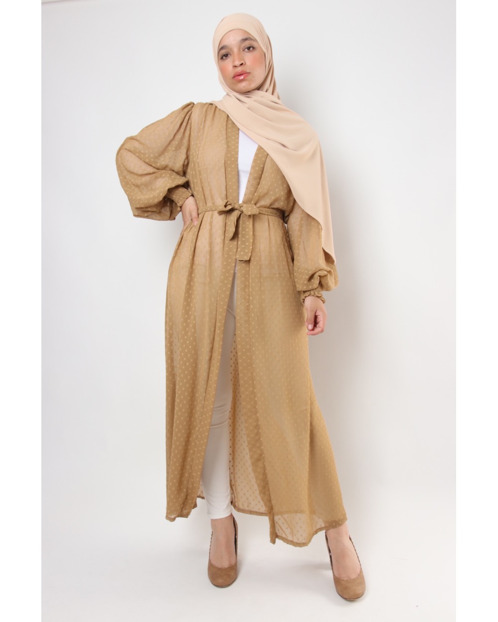 Kimono Kim plumetis manches ballons