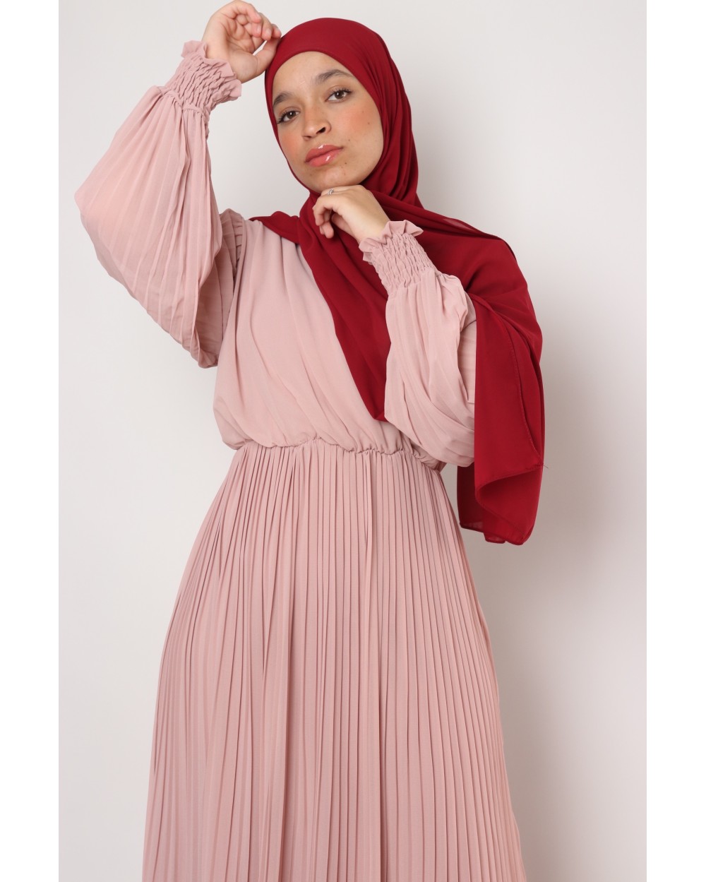 Robe Remayli plissée cache coeur