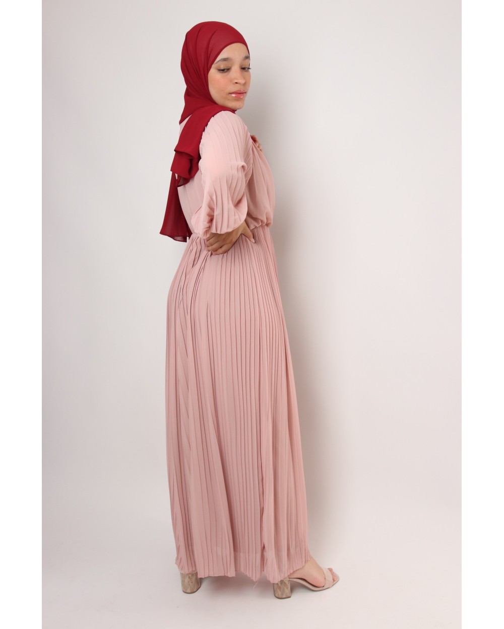 Robe Remayli plissée cache coeur