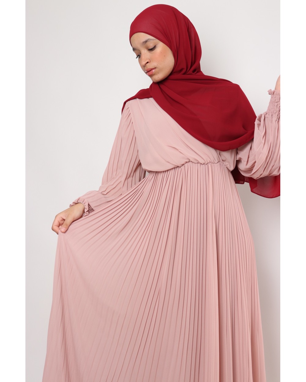 Robe Remayli plissée cache coeur