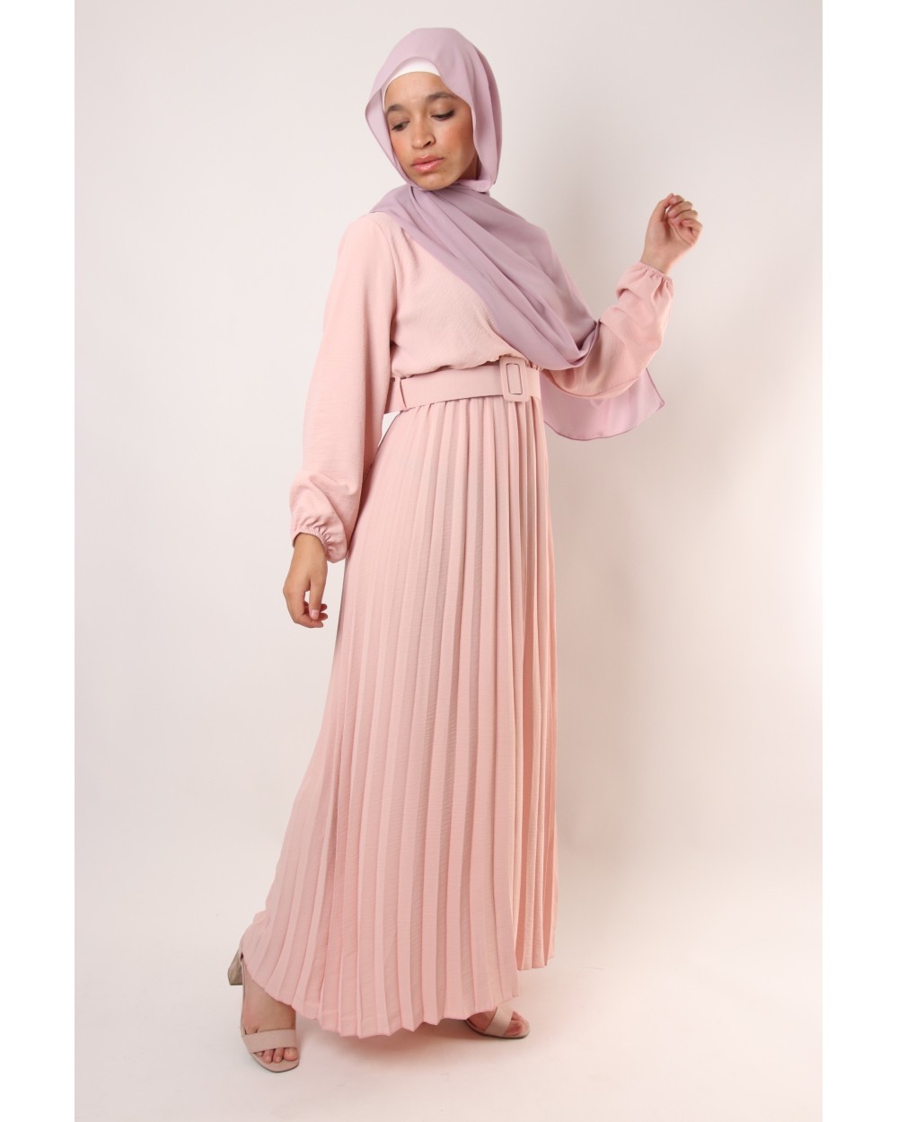 Robe Rashyda plissée croisé