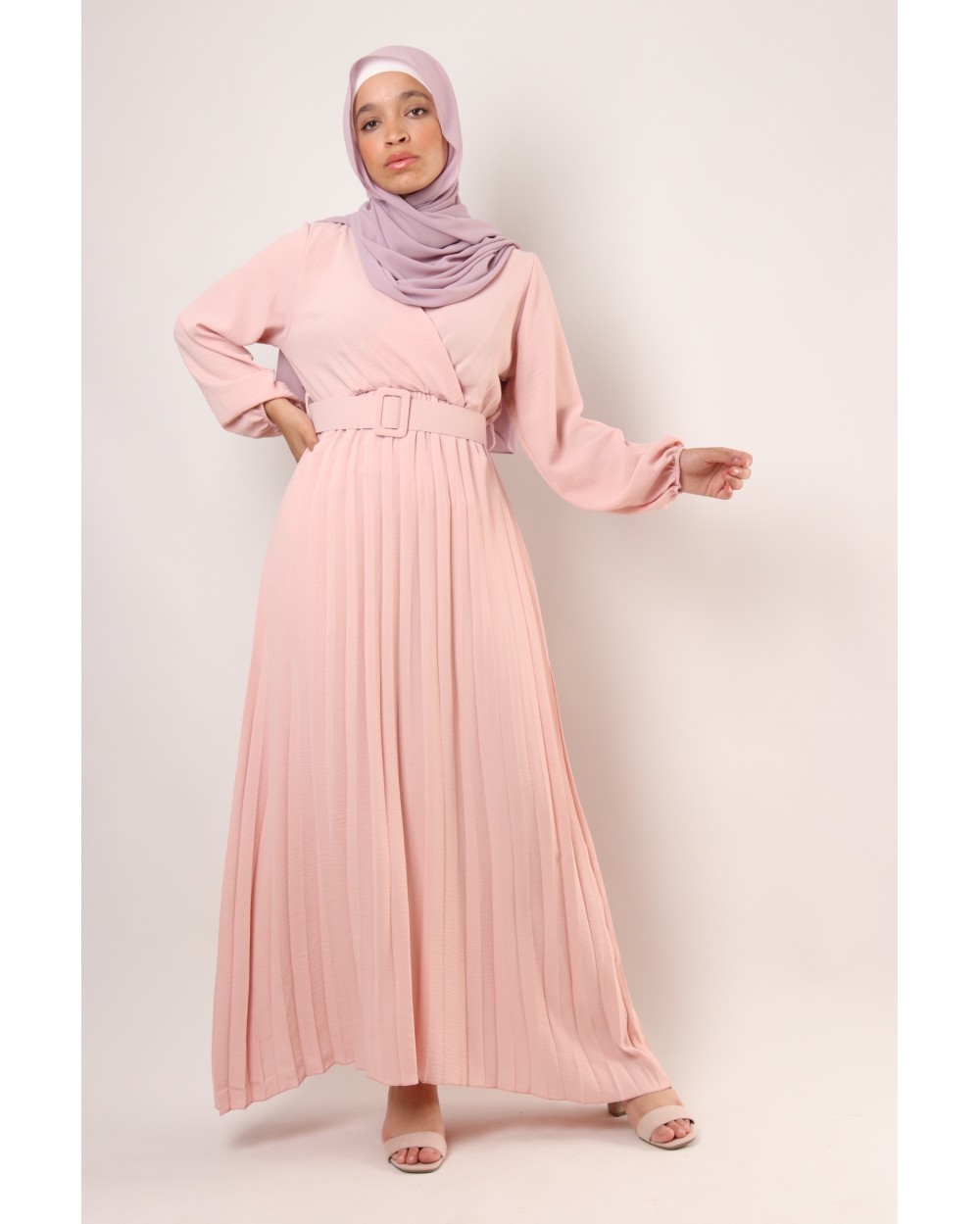 Robe Rashyda plissée croisé