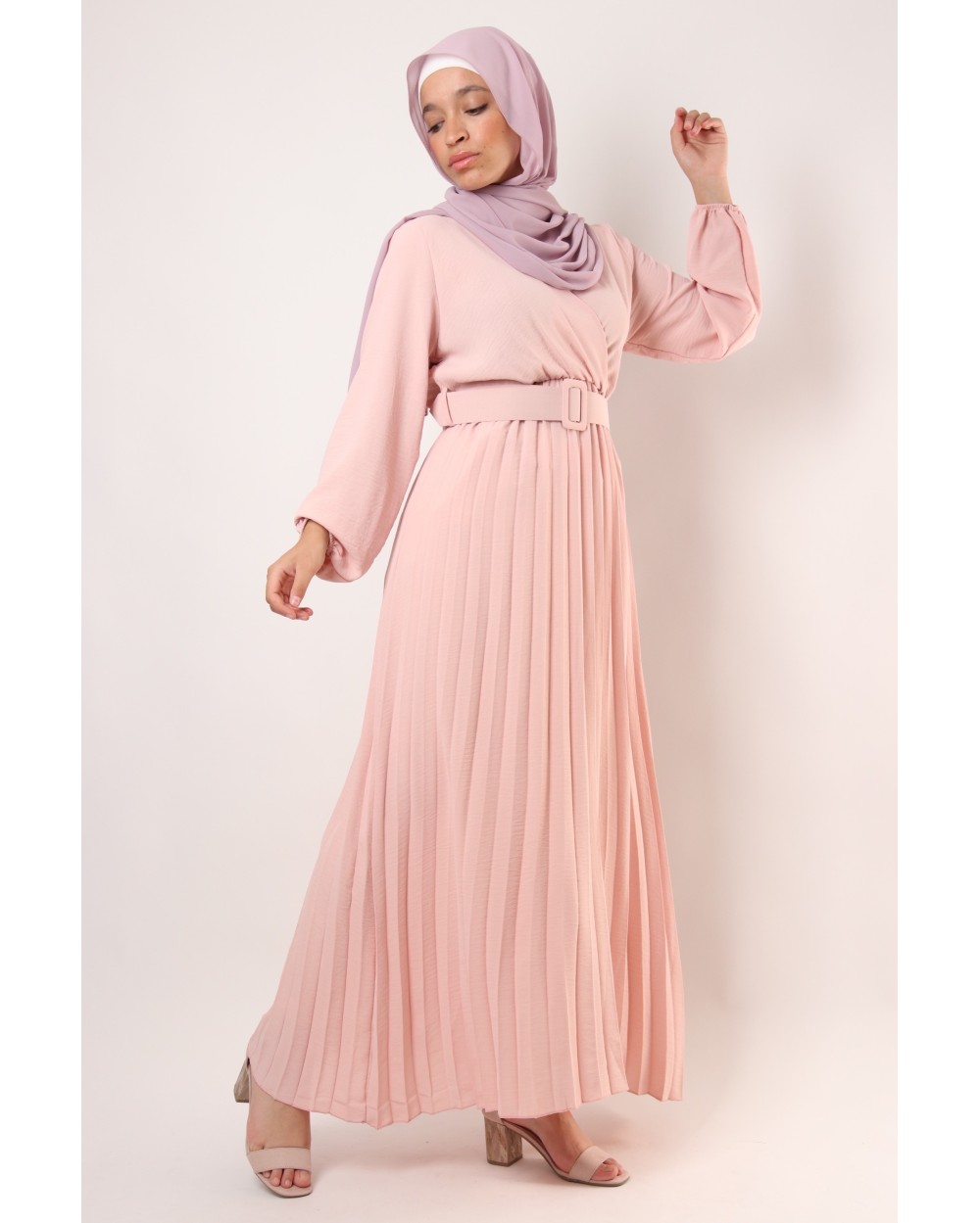 Robe Rashyda plissée croisé