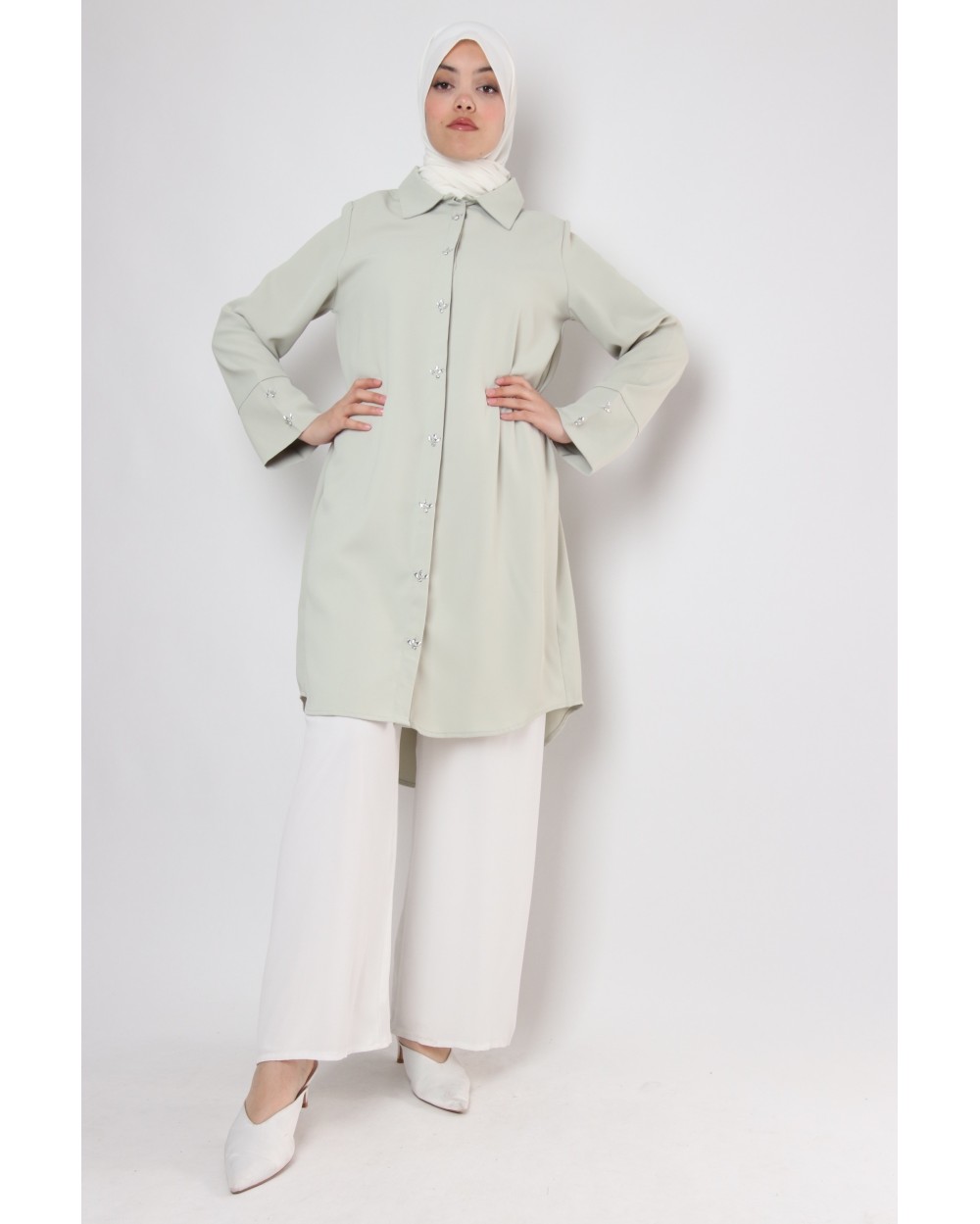 Crystal oversized shirt