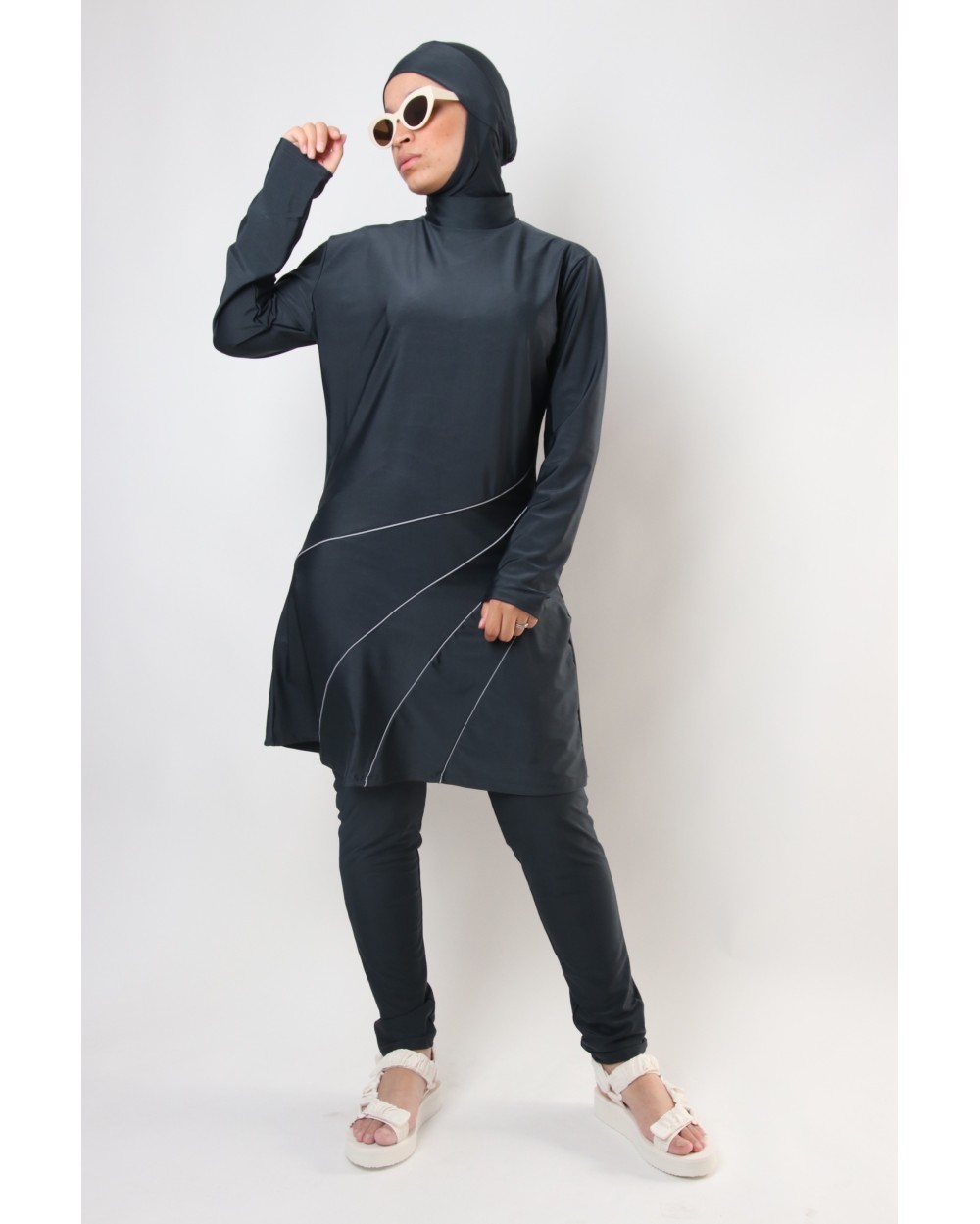 Burkini Ines avec liserais couleurs