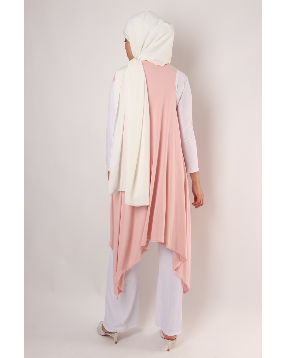 Cardigan sleeveless Asymmetric