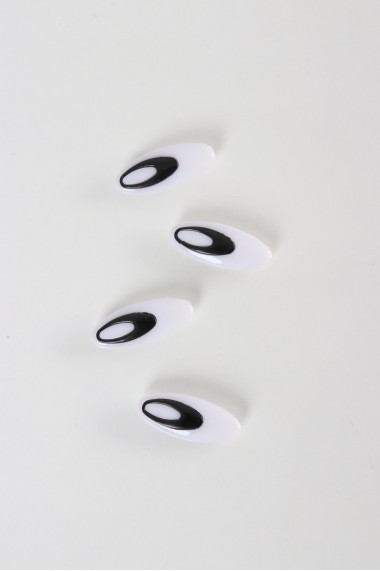 Lot 4 broches YY Blanc