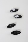 Lot 4 broches YY Noir