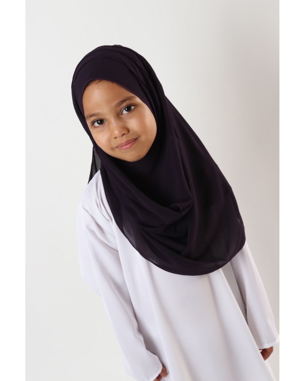Hijab Lunaria enfant crêpe légère