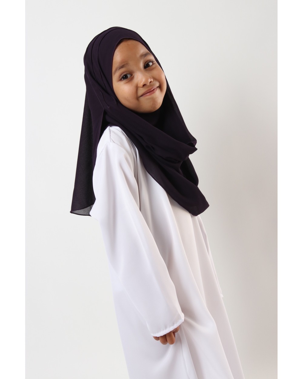 Hijab Lunaria enfant crêpe légère