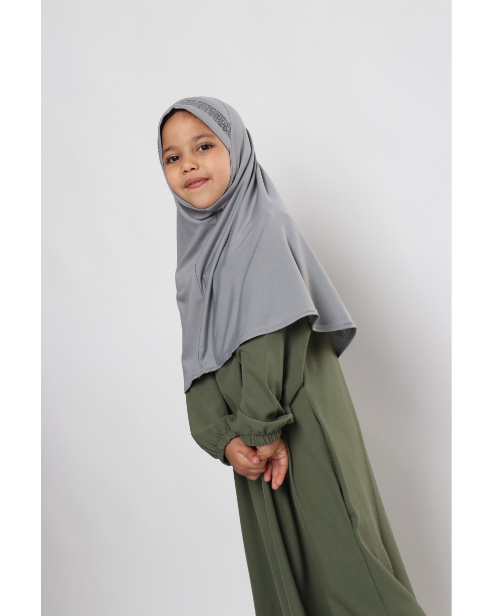 Hijab à enfiler pour fille paillettes