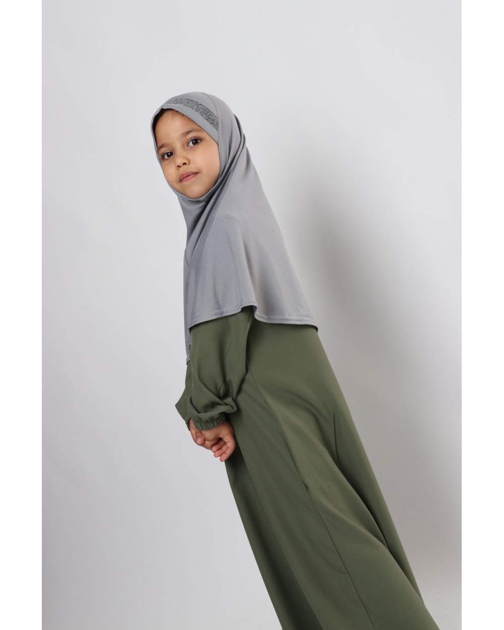 Hijab à enfiler pour fille paillettes