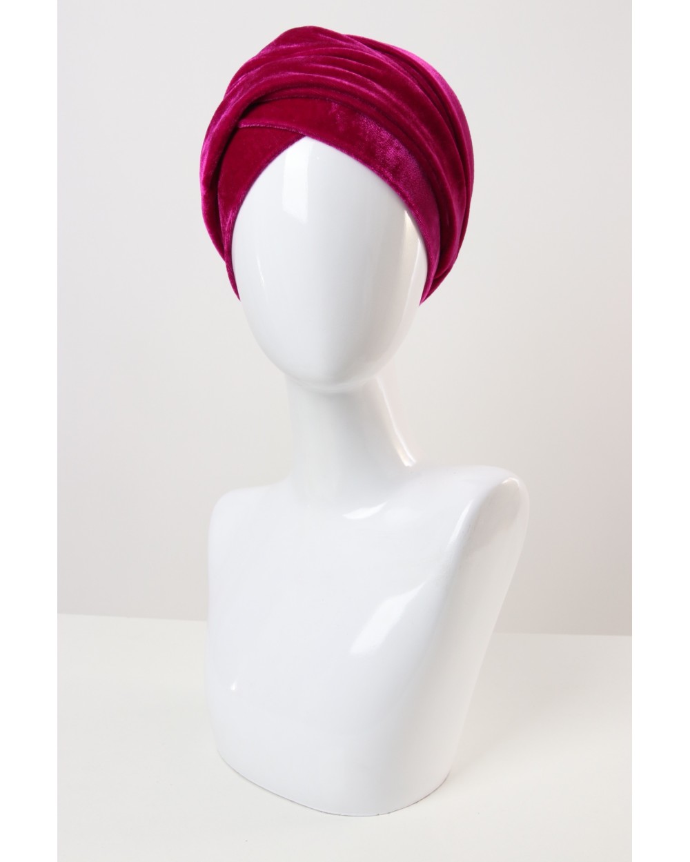 Turban à nouer en velour uni