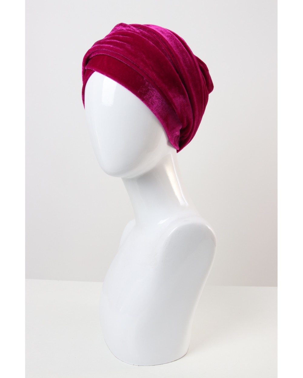 Turban to tie in plain velvet