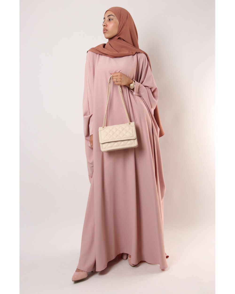 Abaya papillon Soie de médine