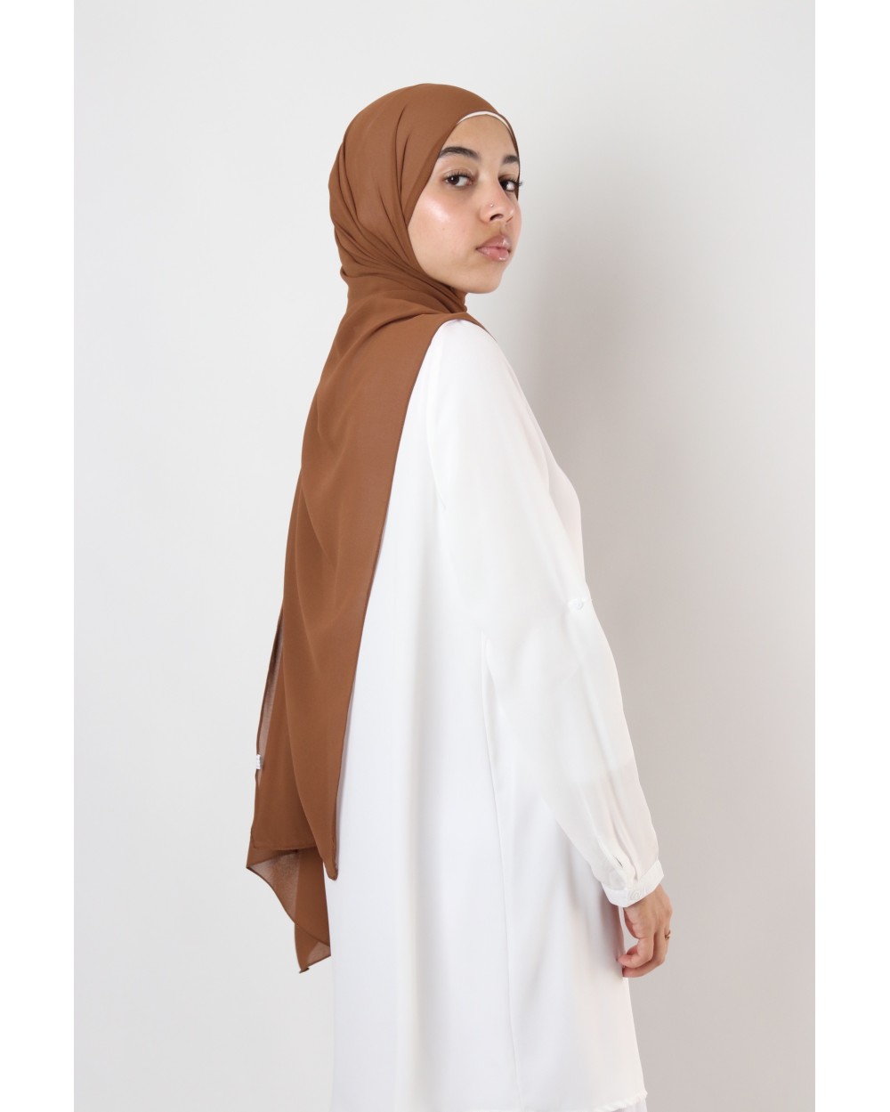 Hijab mousseline rectangle Nissa 175