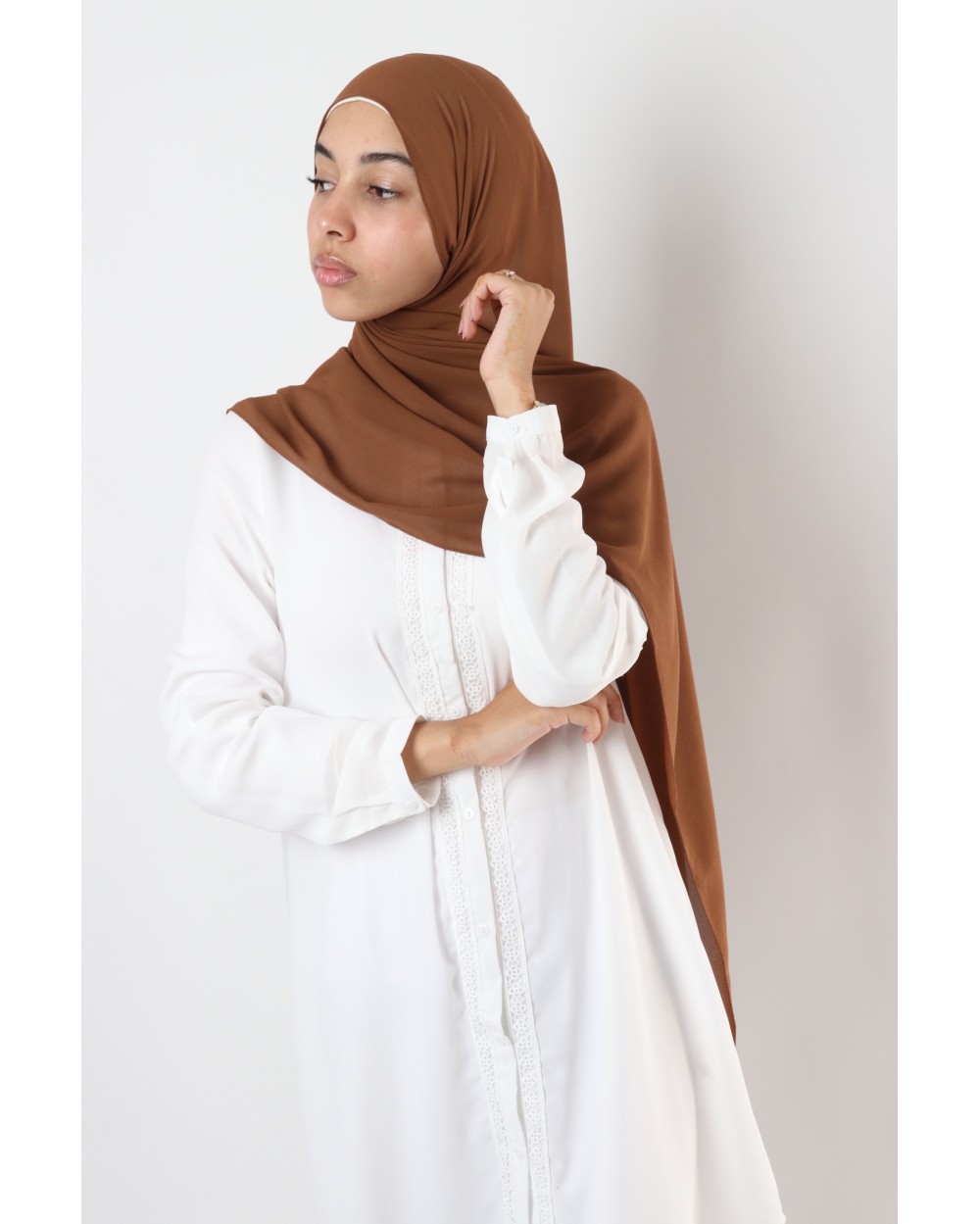 Hijab mousseline rectangle Nissa 175