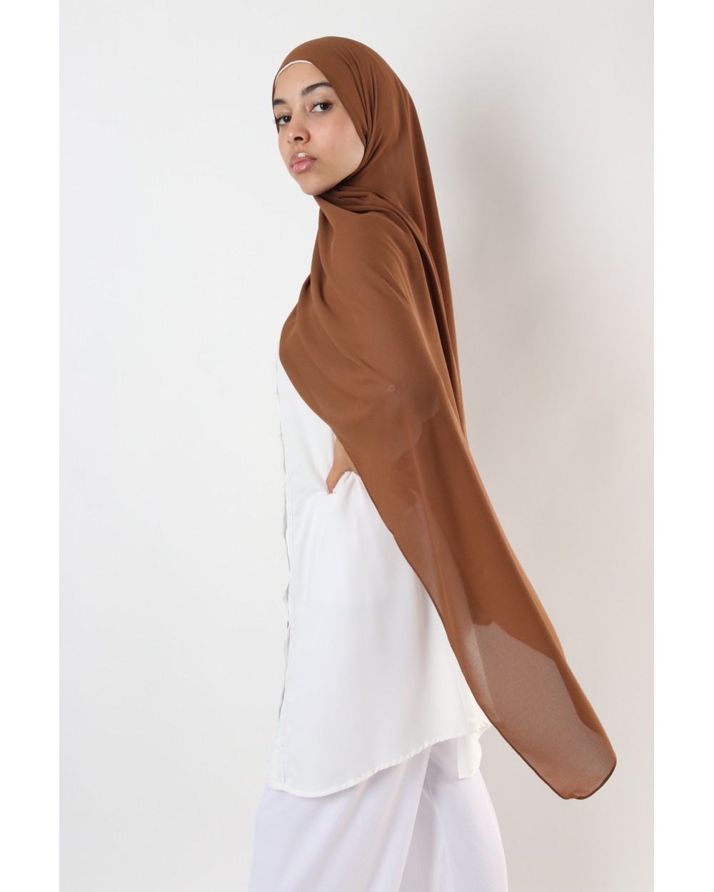 Hijab mousseline rectangle Nissa 175