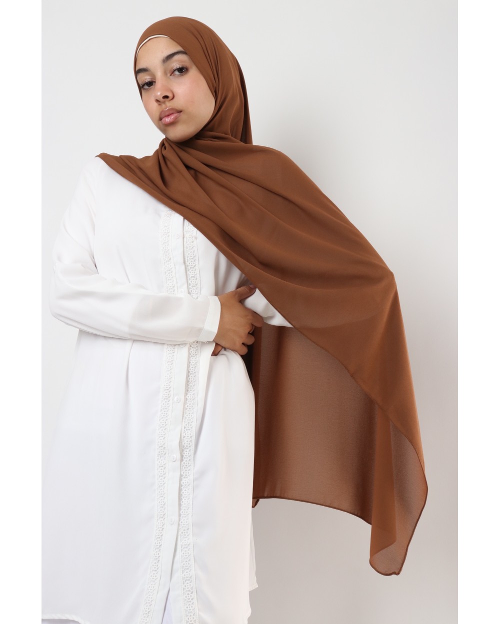 Hijab mousseline rectangle Nissa 175