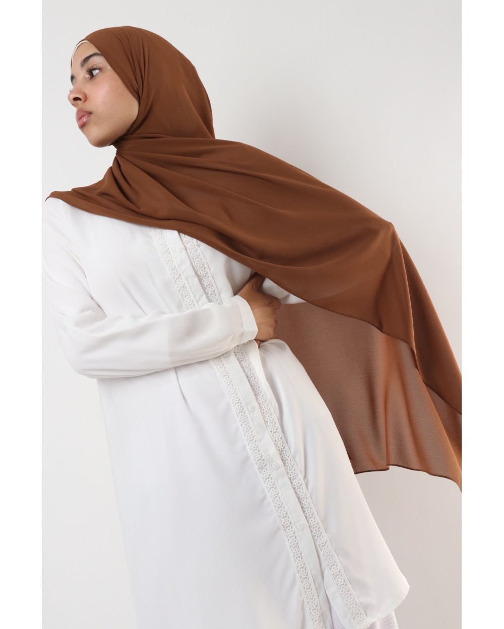 Hijab mousseline rectangle Nissa 175