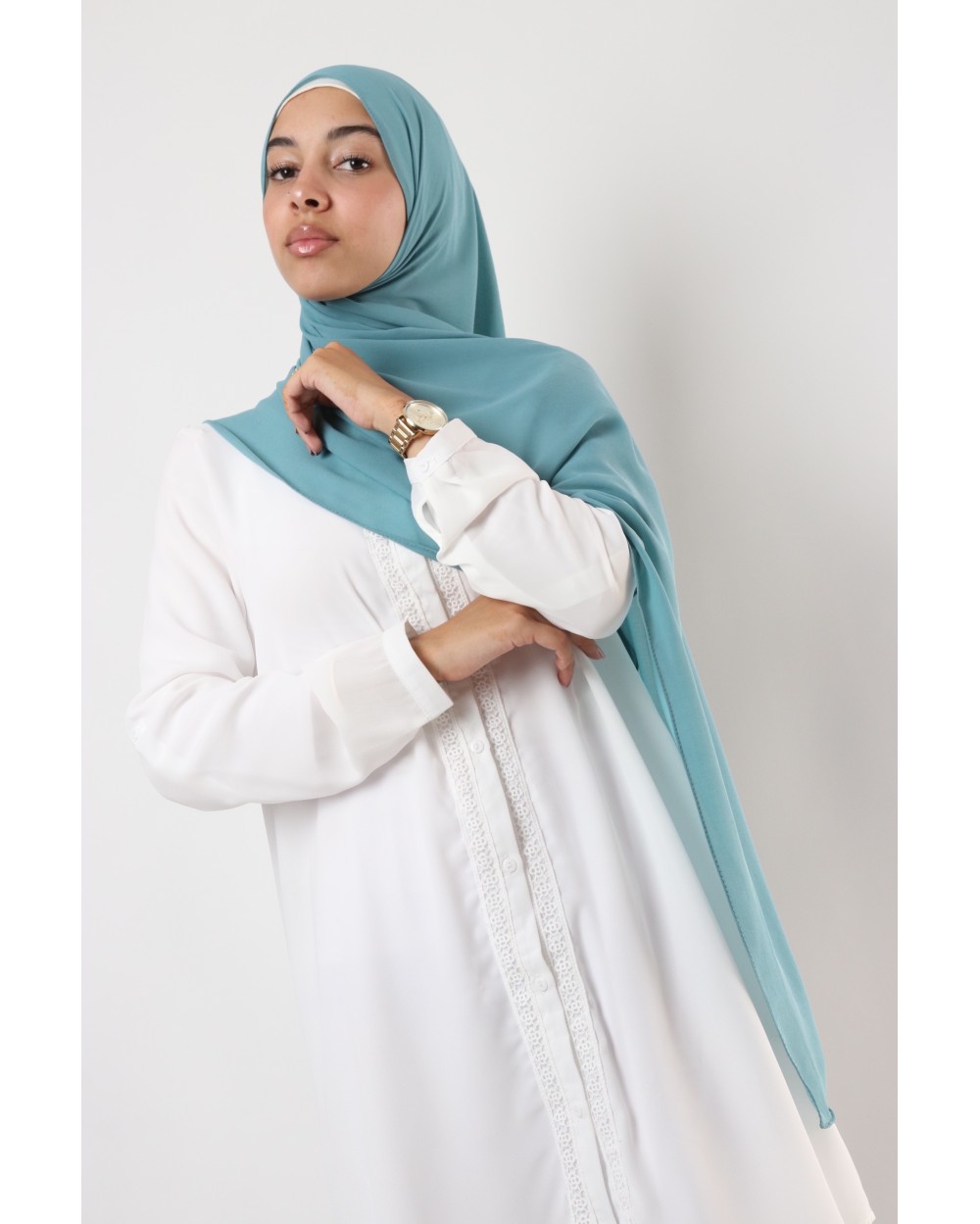 Hijab mousseline rectangle Nissa 175