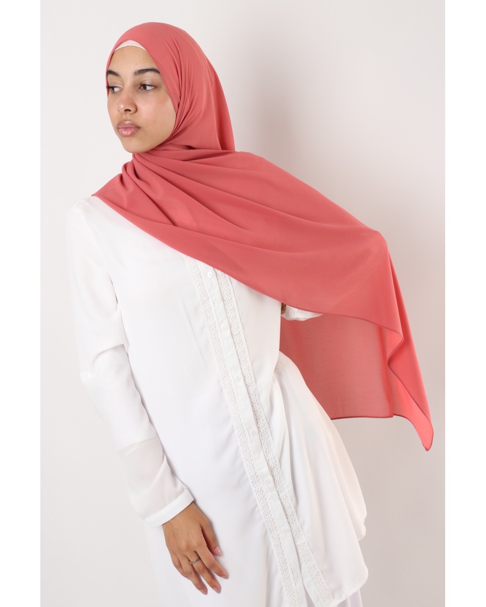 Hijab mousseline rectangle Nissa 175