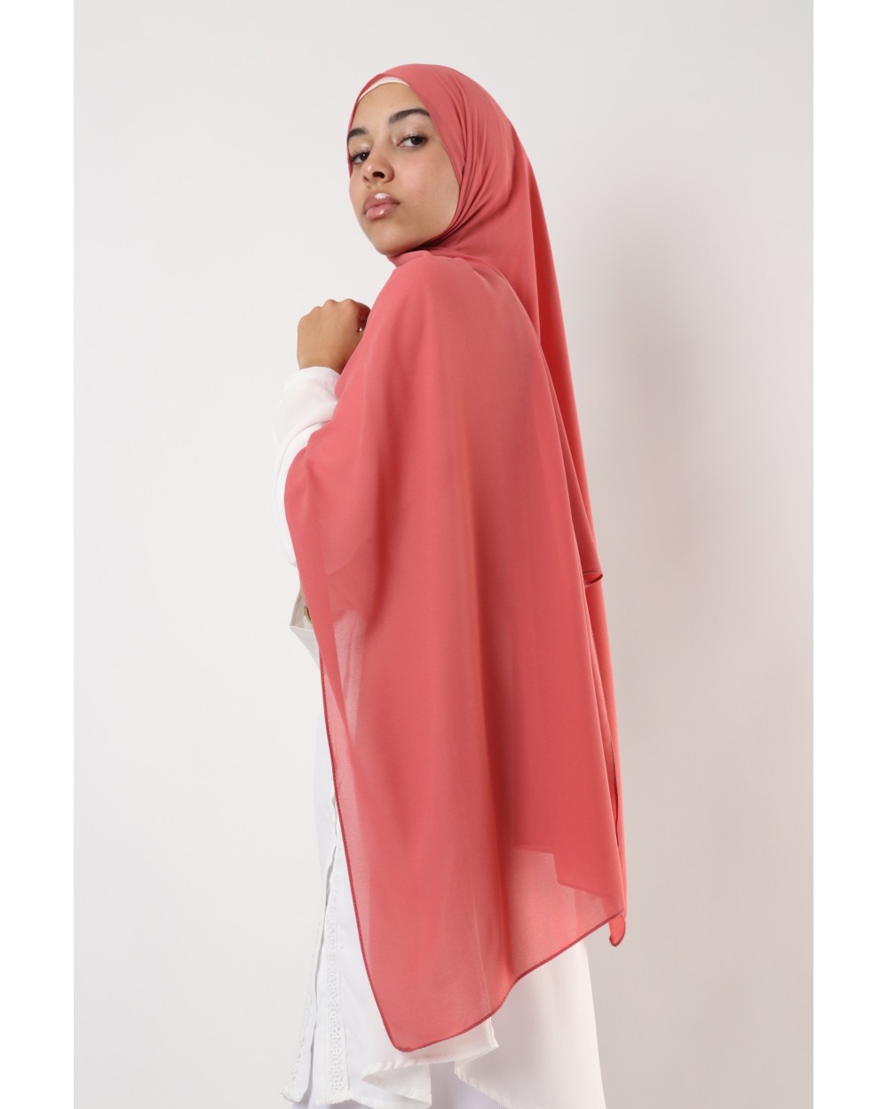 Hijab mousseline rectangle Nissa 175