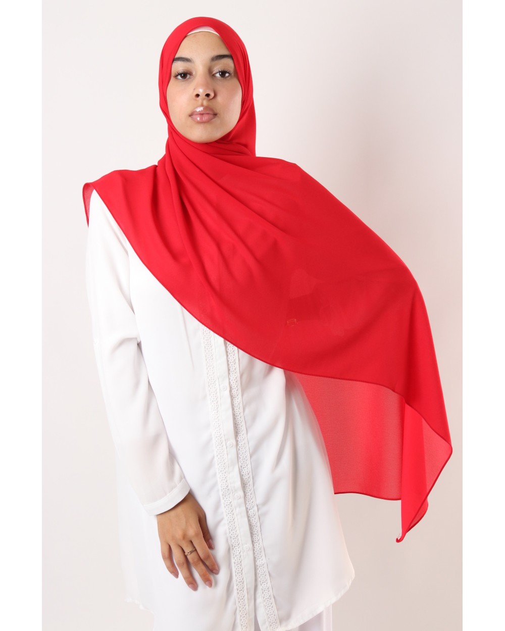 Hijab mousseline rectangle Nissa 175