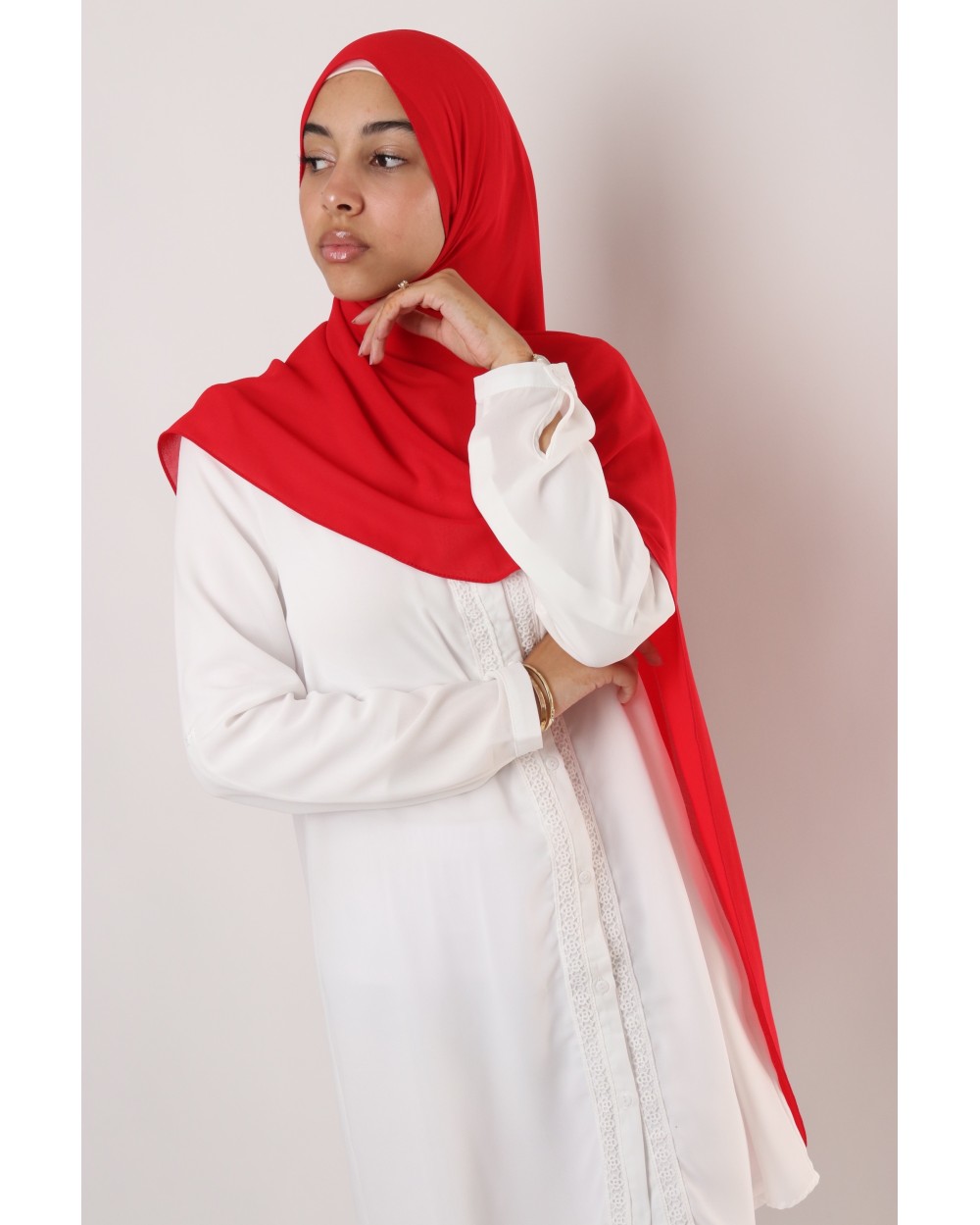 Hijab mousseline rectangle Nissa 175